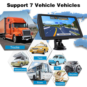 Innocruise X20 7-inch GPS Navigation with FM Transmitter, Global Map Navigation Optional, Multi-language Settings, MP3 Playback, Online Map Updates, for Cars/Van/Trucks