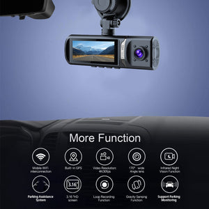 Innocruise Dashcam Car Front Rear 4K+ 1080P+ 1080P, Dash Cam Car Camera 3.18