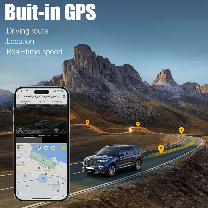 Innocruise Dashcam Car Front Rear 4K+ 1080P+ 1080P, Dash Cam Car Camera 3.18" IPS Screen, Free 128 GB Card, 5.8 GHz WiFi, GPS, 170° Wide Angle WDR, IR Night Vision