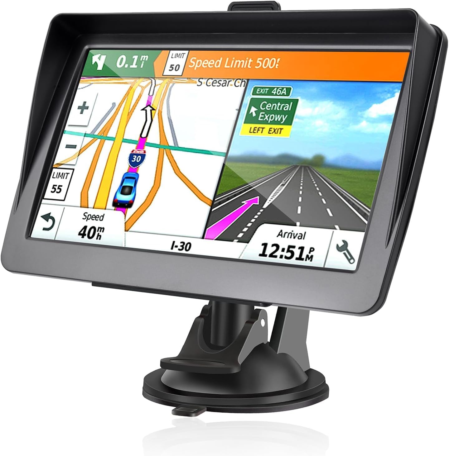 Innocruise X20H 7-inch GPS navigation devices for car/truck/camper 2025 with Europe map – voice guidance, POI & speed warning, lifetime free map updates